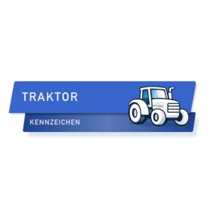 Traktor-Kennzeichen